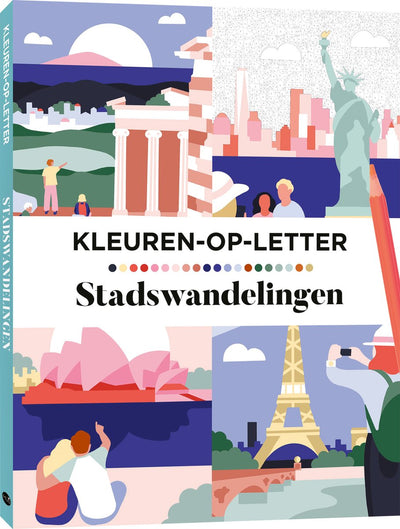 Mus creatief kleuren op letter kleurboek stadswandelingen