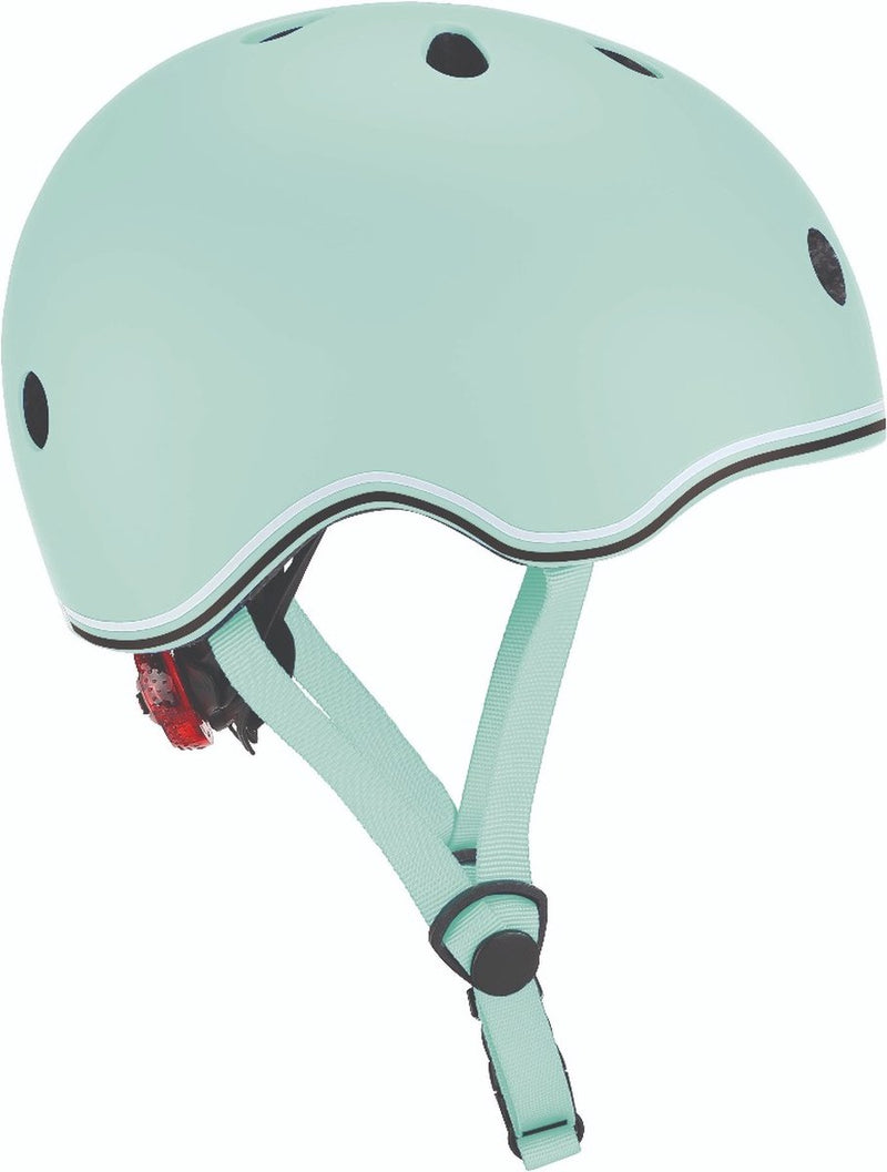 Globber kinderhelm - go up - pastel groen - verstelbaar 45-51cm - met verlichting - sterke polycarbonaat buitenschaal