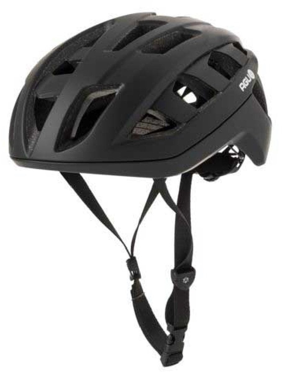 Agu sleek fietshelm – in-mould – 10 ventilatieopeningen – gerecycled materiaal – unisex – zwart – s m - 54-58 cm