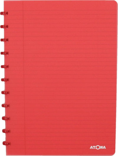 Atoma trendy schrift - a4 - 144 bladzijden - gelijnd - transparant rood - 1 stuk