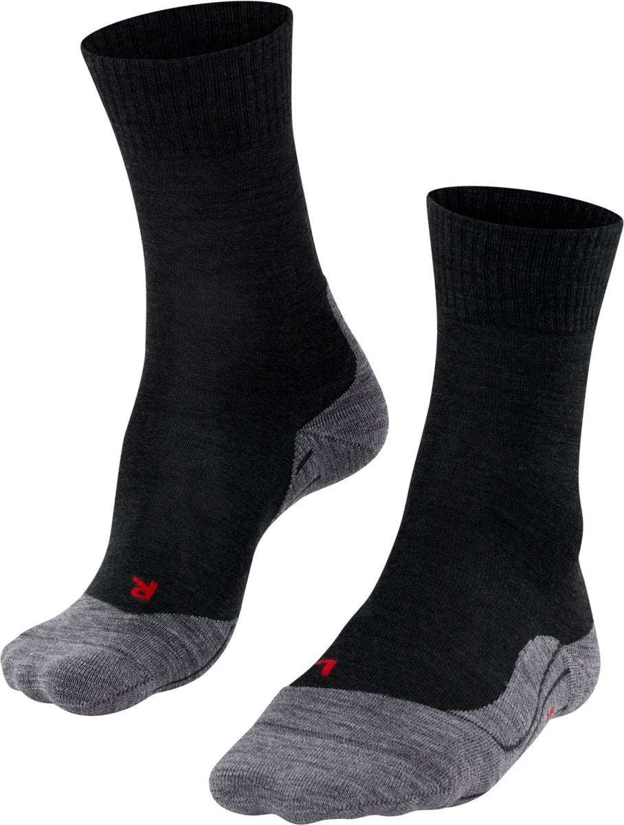 Falke tk5 anti-blaar dun wol functioneel materiaal wandelsokken heren zwart - maat 42-43