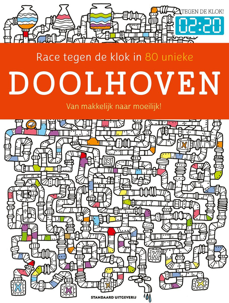 Merkloos sans marque race tegen de klok in 80 unieke doolhoven - maze puzzel
