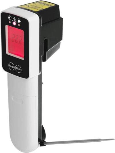 Hendi infrarood thermometer met inklapbare sonde – haccp controlelampje – meetbereik -60°c tot 350°c