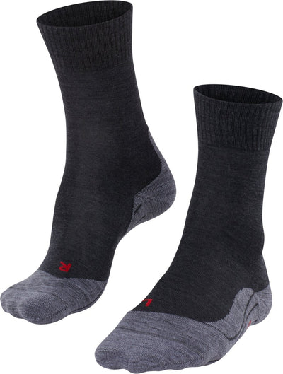 Falke tk5 anti-blaar dun wol functioneel materiaal wandelsokken dames grijs - maat 37-38
