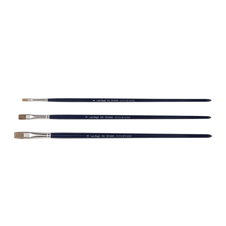 Van gogh • oil acrylic brush set series 234 nr.4-8-12 3pcs