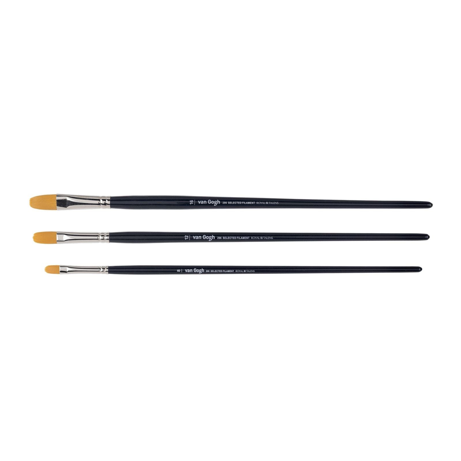 Van gogh • oil acrylic brush set series 296 nr.8-12-16 3pcs