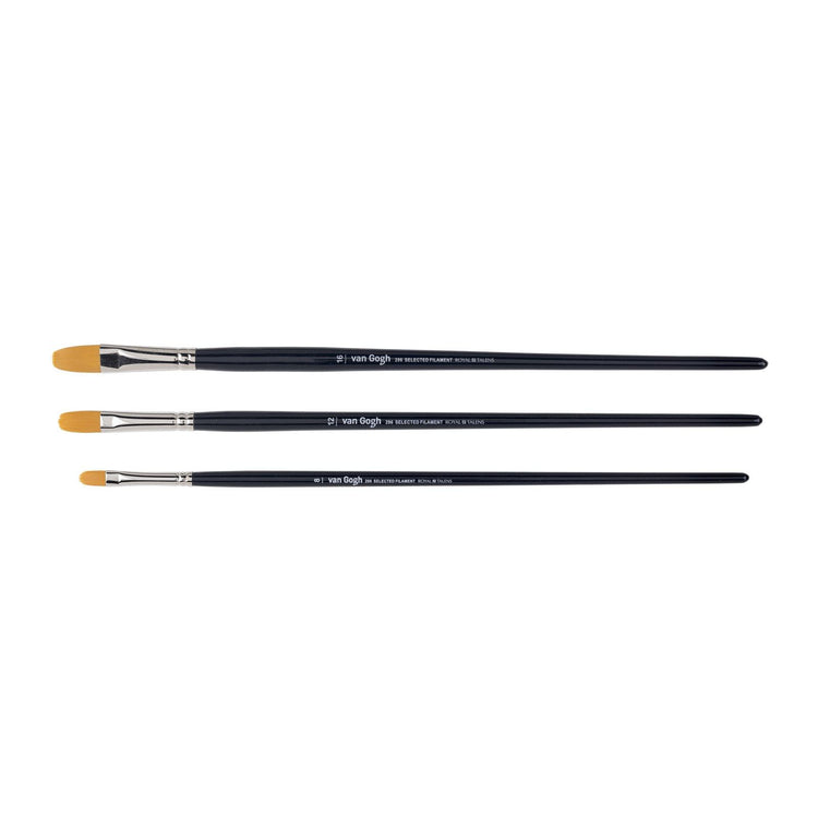 Van gogh • oil acrylic brush set series 296 nr.8-12-16 3pcs
