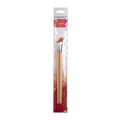 Talens art creation • oil acrylic brush set polyester flat 3pcs