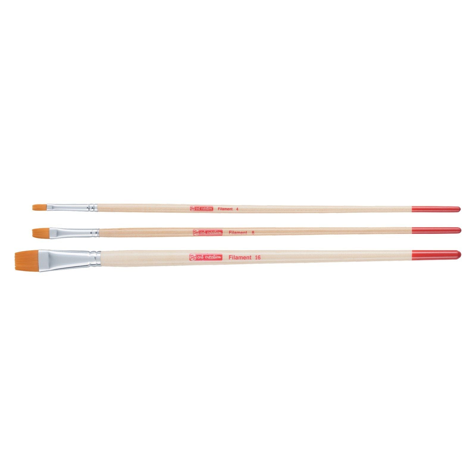 Talens art creation • oil acrylic brush set polyester flat 3pcs