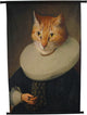 Hd collection wall hanging cat brown 110x3x83cm