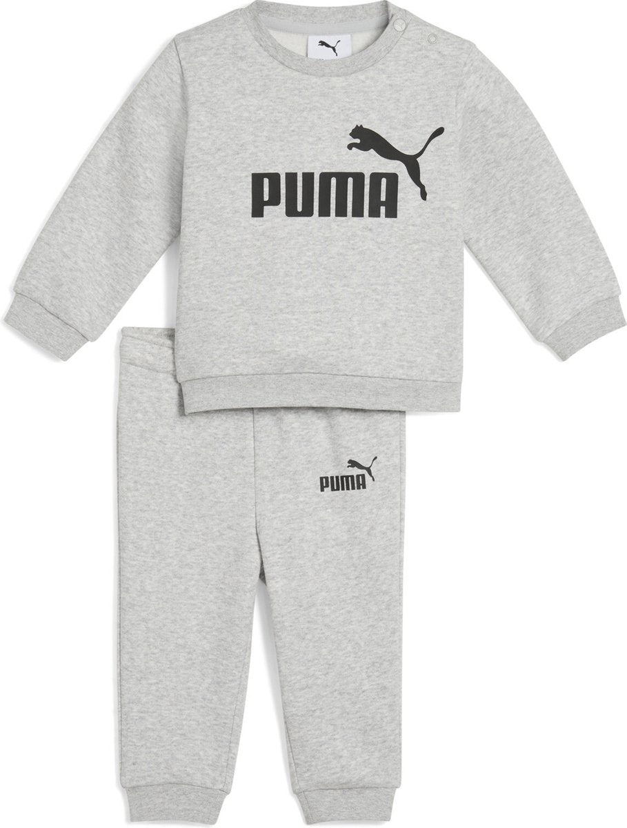 Puma minicats ess crew set fl inf unisex trainingspak - light gray heather