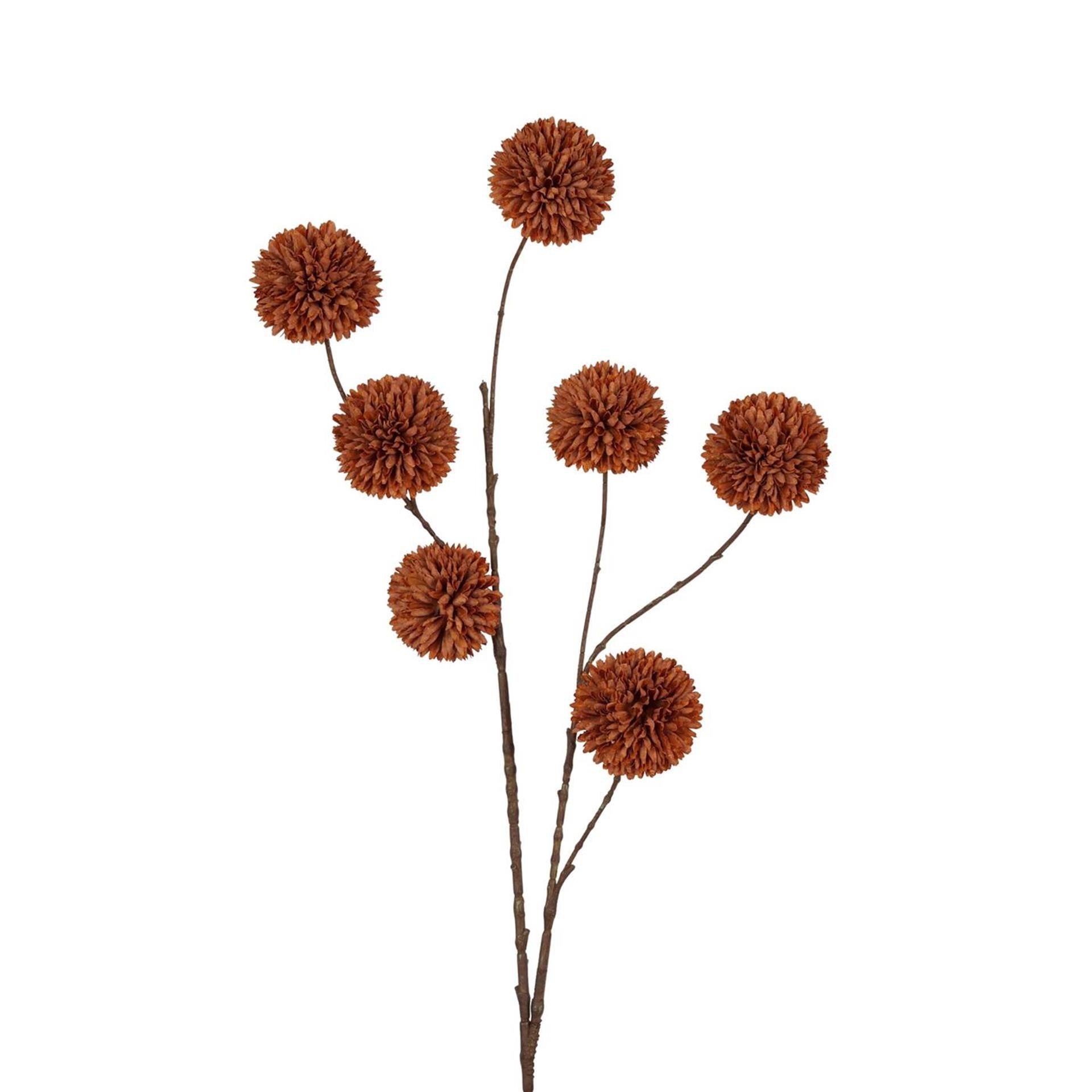 Roberts collection kunstbloem pompom tak 98cm light coffee