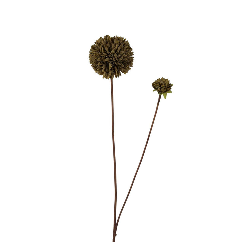 Roberts collection kunstbloem pompom 66cm dark green