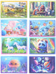 Koopman holografische placemats kunststof set van 16 met diverse prints.
