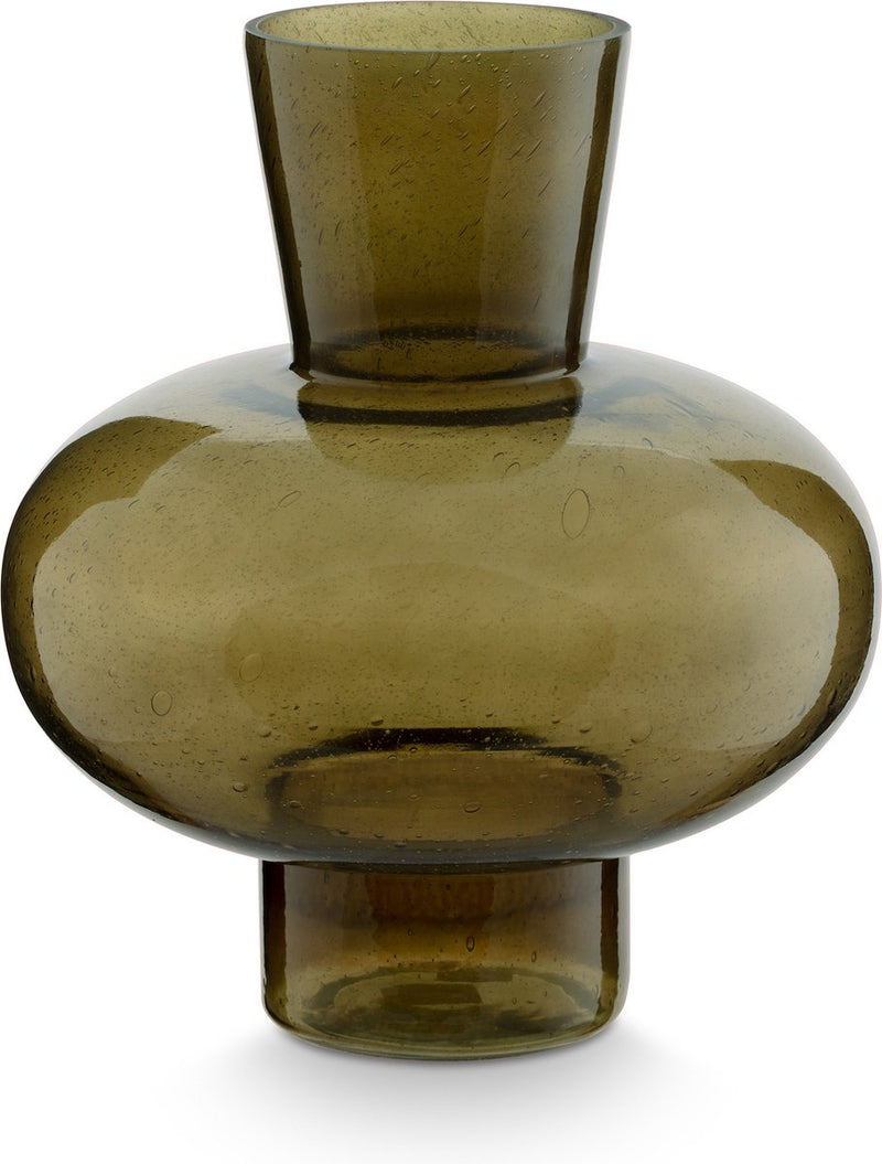 Vtwonen - basic - vaas - groen - glas - 23x23x27
