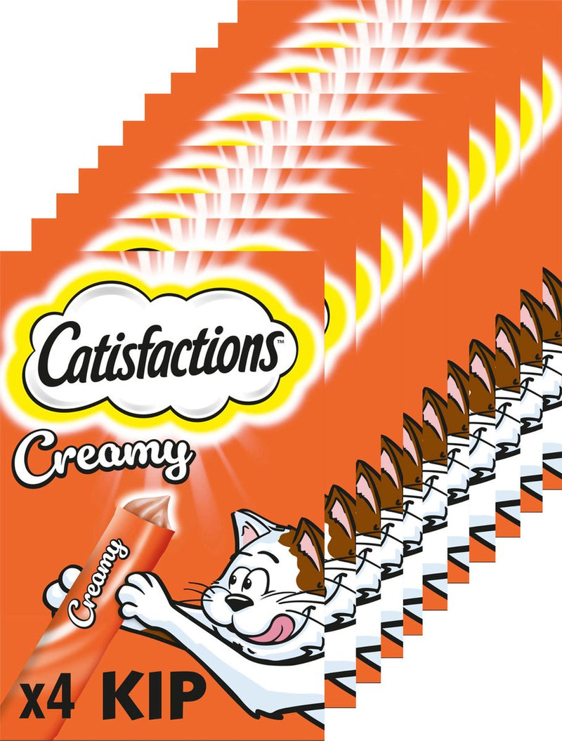 Catisfactions creamy snacks - kattensnoepjes - kip - 44 stuks