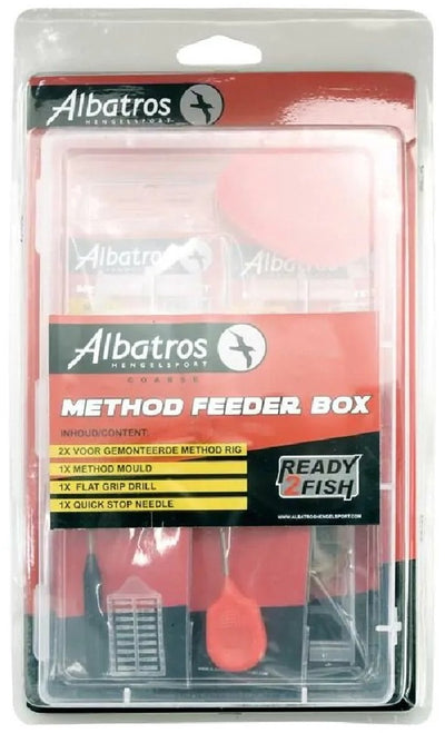 Albatros ready2fish methodfeeder box - complete tackle box met method feeders, mal en tools