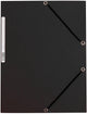 Q-connect elastomap, a4, 3 kleppen en elastieken, karton, zwart