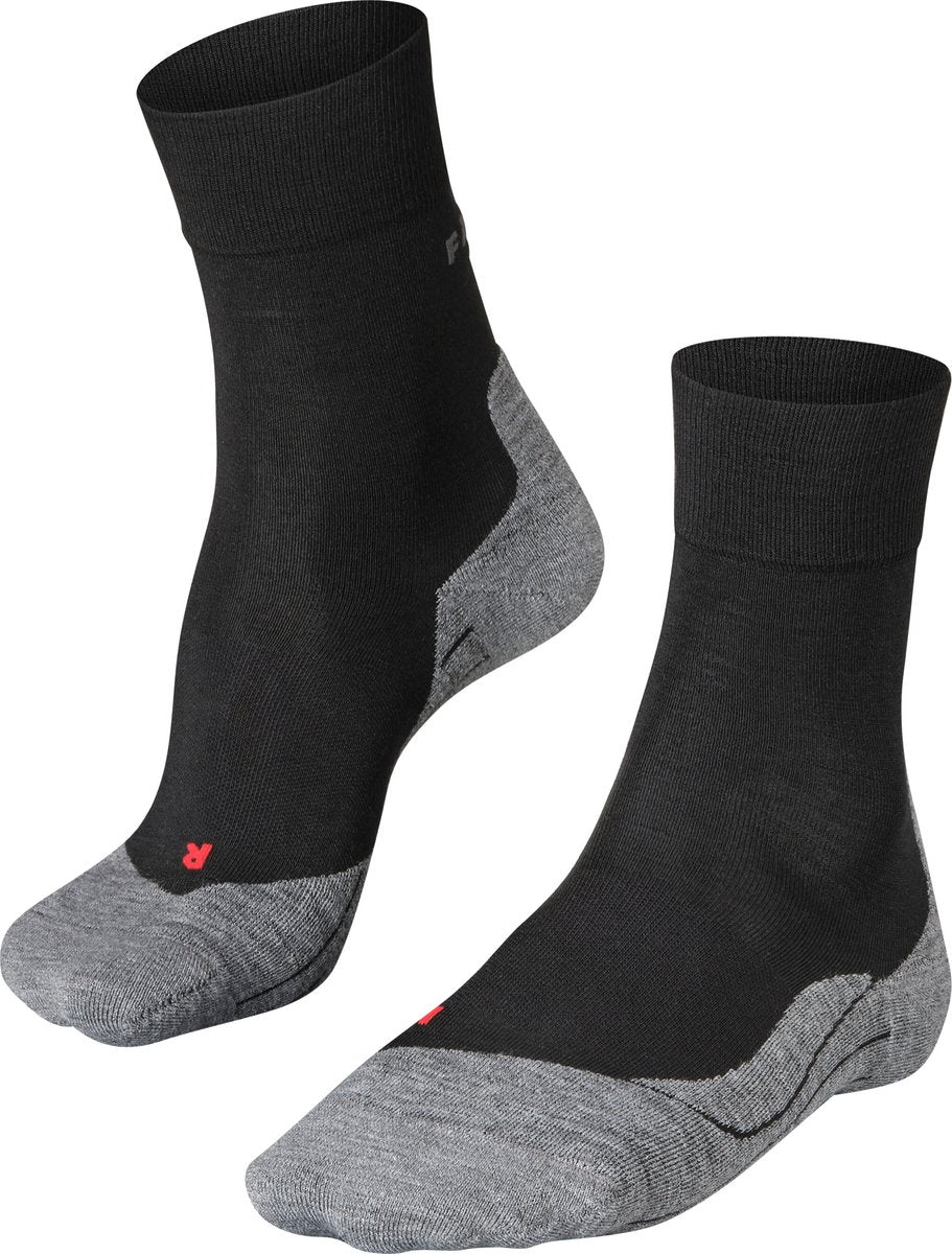 Falke ru4 wool anti-blaar wol functioneel materiaal hardloopsokken heren zwart - maat 42-43