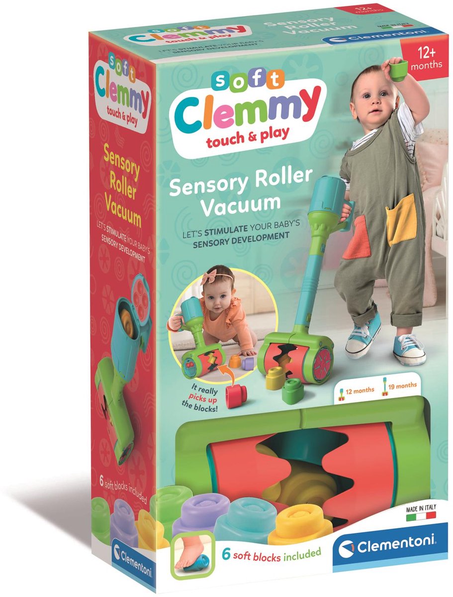 Clementoni soft clemmy stofzuiger met 6 blokken