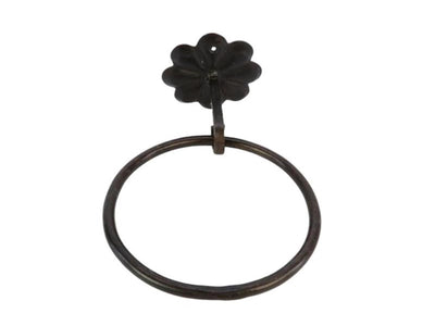 Hbx natural living hanger ring kabala metaal d15cm zwart