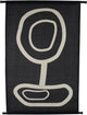 Hd collection wanddoek organisch zwart 83x3x110cm