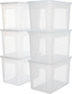 Iris clearbox opbergbox - 70l - kunststof - transparant - set van 6