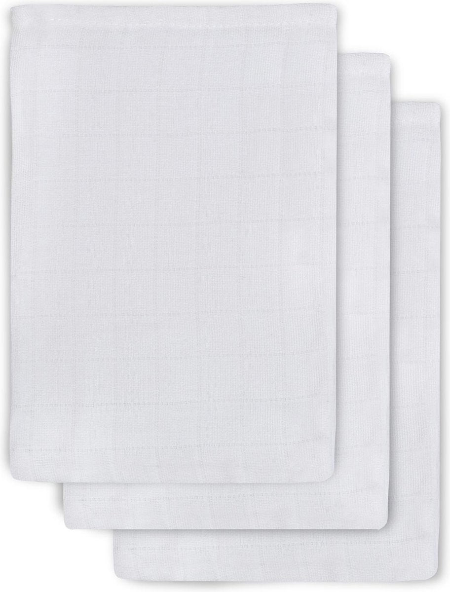 Jollein washandje hydrofiel wit (3pack)