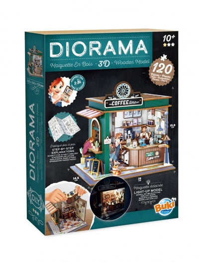 Buki france houten bouwpakket diorama café - 120dlg.