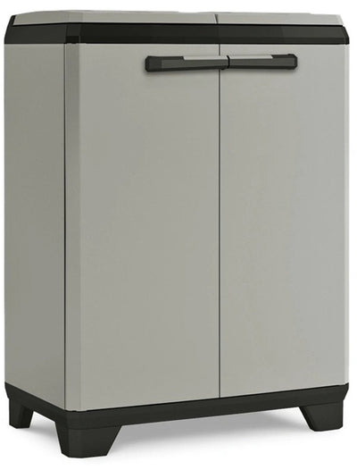 Keter planet recycling lage opbergkast - 68x39x90cm - grijs zwart