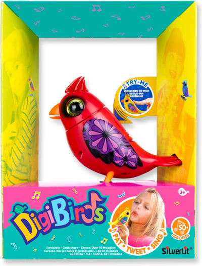 Silverlit digibirds single cardinal - interactief vogeltje