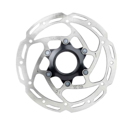 Tektro schijfrem rotor tr160-35 ø160mm, centerlock, zilver