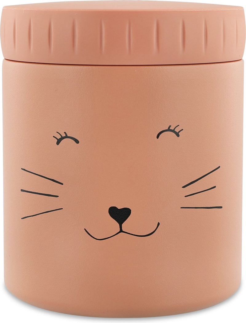 Trixie thermos container - mrs. cat - thermopot voor kinderen - 350 ml - rvs thermobeker - ideaal voor babyhapjes - roze