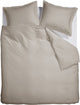 Ambiante satin uni dekbedovertrek - tweepersoons - 200 x 200 220 cm - zand