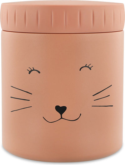 Trixie thermos container - mrs. cat - thermopot voor kinderen - 350 ml - rvs thermobeker - ideaal voor babyhapjes - roze