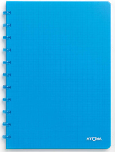 Atoma trendy schrift, ft a4, 144 bladzijden, geruit 5 mm, transparant turkoois