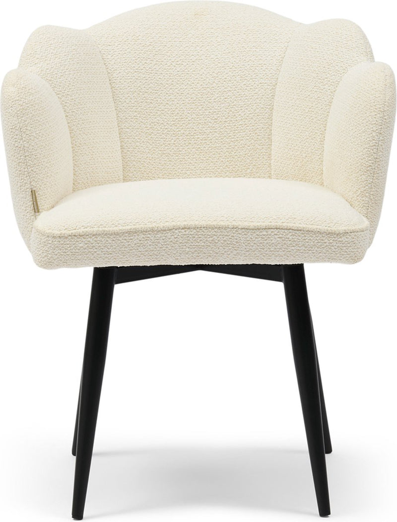 Riviera maison carnaby dac turn leg ivorywhite - polyester, ijzer - ivory white - 66.0x64.0x58.0 cm
