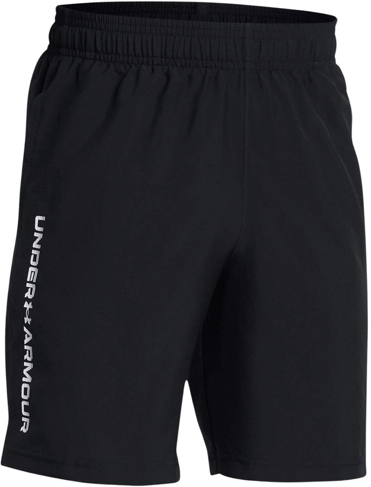 Under armour ua tech woven wordmark short-blk jongens sportbroek - zwart - wit