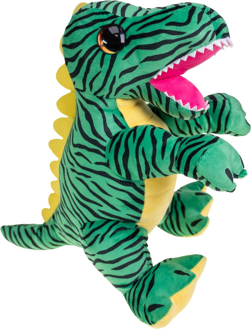 Lumo stars tactic - pluche - knuffeldino t-rex - 42 cm - zacht pluche - grote ogen - fins design - eigen karakter - inclusief app met spelletjes