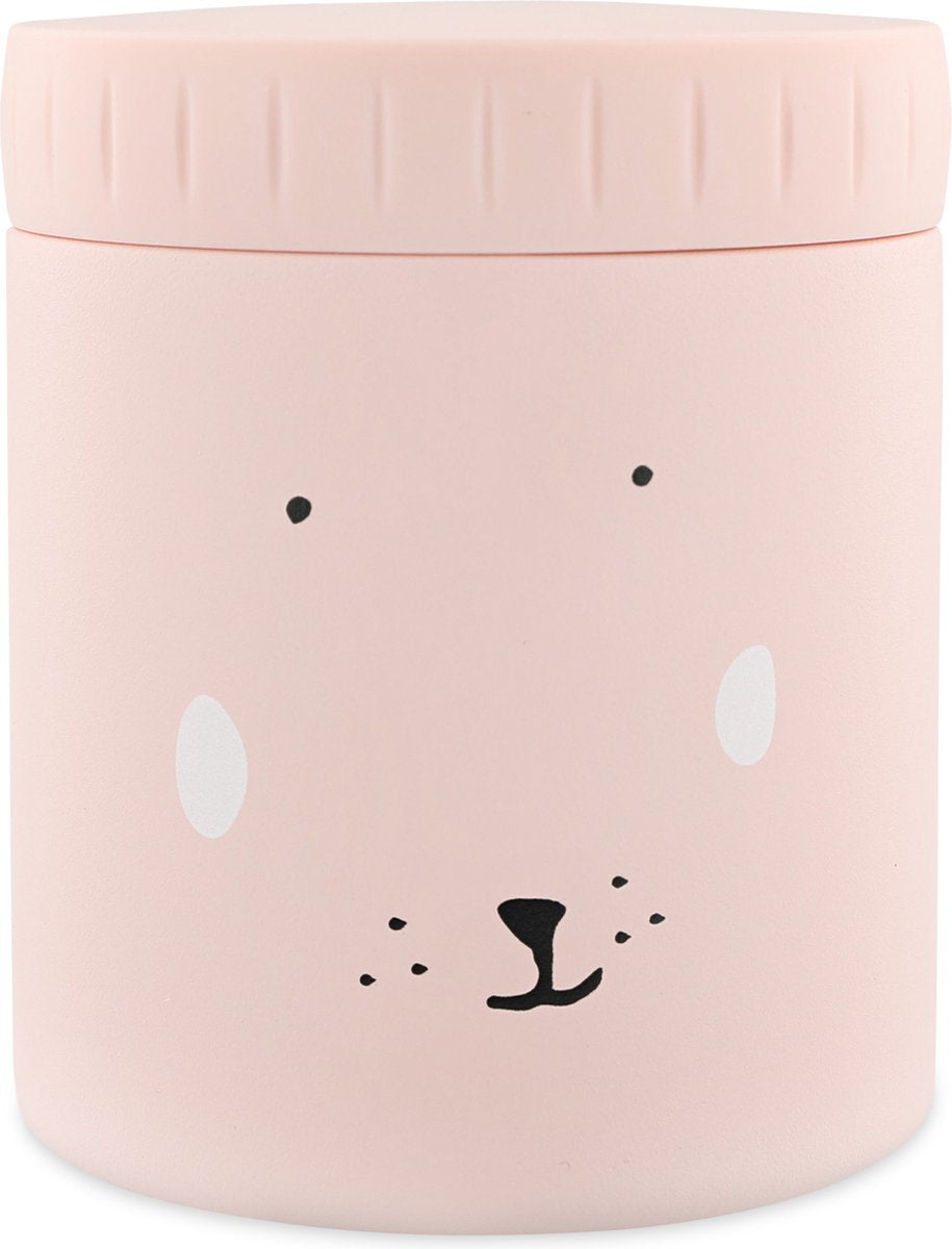 Trixie thermos container - mrs. rabbit - thermopot voor kinderen - 350 ml - rvs thermobeker - ideaal voor babyhapjes - roze