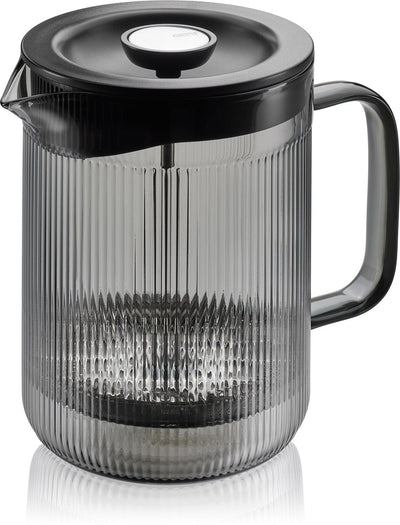 Gefu cristiano french press koffiezetter – 600 ml – borosilicaatglas – smoke grey