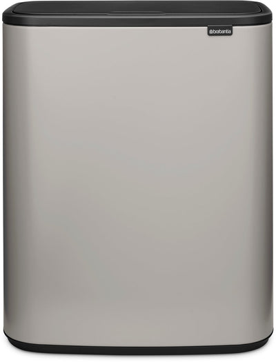 Brabantia bo touch bin prullenbak - 60 liter - 1 vak - soft grey