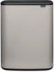 Brabantia bo touch bin prullenbak - 60 liter - 1 vak - soft grey