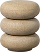 Woood laurel bijzettafel met spikkels - magnesium - beige - 50x40x40