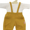 Heless poppen tuinbroek okergeel, maat 28-35 cm