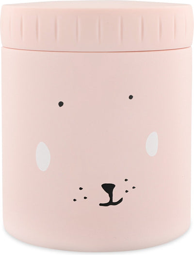 Trixie thermos container - mrs. rabbit - thermopot voor kinderen - 350 ml - rvs thermobeker - ideaal voor babyhapjes - roze