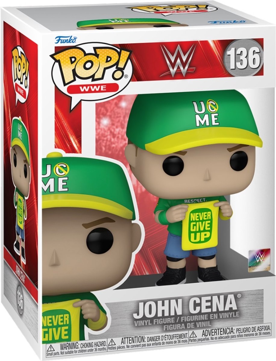 Funko pop wwe: john cena (never give up) - pop #136