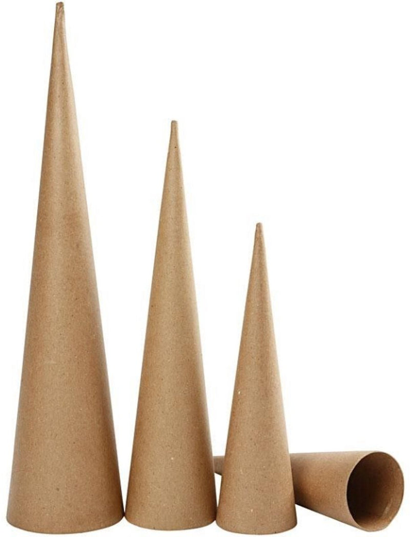 Creativ company tall kegels 30-40-50 cm hoog ø 8-9-11.5 cm 3 stuks