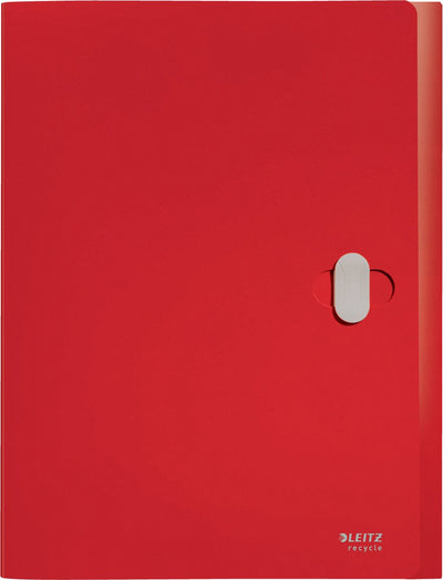Leitz recycle documentenbox a4 - 80% gerecycled post-consumer plastic - rood