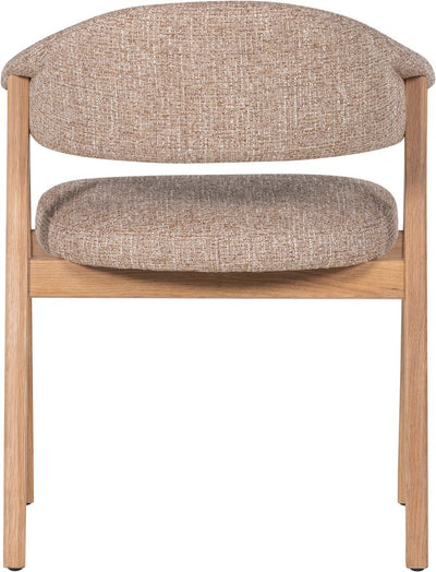 Woood tunar eetkamerstoel met armleuning - eiken hout - naturel - set van 2
